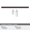 Amerock, Merced, 8 13/16" (224mm) Straight Pull, Oil Rubbed Bronze - mounting hardware