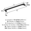 Amerock, Merced, 10 1/16" (256mm) Straight Pull, Matte Black