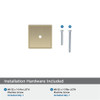 Amerock, Thoreau, 1 9/16" Knob Backplate Golden Champagne - mounting hardware
