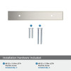 Amerock, Thoreau, 3 3/4" (96mm) Pull Backplate, Satin Nickel - mounting hardware