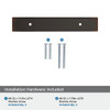 Amerock, Thoreau, 3 3/4" (96mm) Pull Backplate, Oil Rubbed Bronze - mounting hardware Amerock, Thoreau, 3 3/4" (96mm) Pull Backplate, Oil Rubbed Bronze - mounting hardware