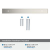Amerock, Thoreau, 7 9/16" (192mm) Pull Backplate, Satin Nickel - mounting hardware Amerock, Thoreau, 7 9/16" (192mm) Pull Backplate, Satin Nickel - mounting hardware