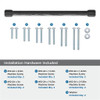 Amerock, Fairfax, 12" (305mm) Straight Appliance Pull, Matte Black - mounting hardware Amerock, Fairfax, 12" (305mm) Straight Appliance Pull, Matte Black - mounting hardware