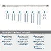 Amerock, Fairfax, 24" Straight Appliance Pull, Polished Nickel - mounting hardware