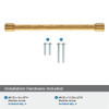 Amerock, Fairfax, 7 9/16" (192mm) Straight Pull, Champagne Bronze - mounting hardware Amerock, Fairfax, 7 9/16" (192mm) Straight Pull, Champagne Bronze - mounting hardware