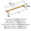 Amerock, Fairfax, 8 13/16" (224mm) Straight Pull, Champagne Bronze - technical