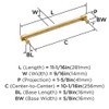 Amerock, Fairfax, 10 1/16" (256mm) Straight Pull, Champagne Bronze - technical