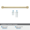 Amerock, Dupont Circle, 7 9/16" (192mm) Straight Pull, Golden Champagne - mounting hardware