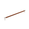 Amerock, Fairlane, 24" Straight Pull, Cognac Leather with Polished Nickel