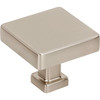 Jeffrey Alexander, Nash, 1 3/8" Square Knob, Satin Nickel