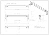 Jeffrey Alexander, Nash, 12" (305mm) Straight Appliance Pull, Satin Bronze - technical