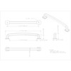 Jeffrey Alexander, Belcastel 1, 6 5/16" (160mm) Curved Pull, Polished Nickel - technical
