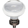 Jeffrey Alexander, Harlow, 1 3/4" Round Clear Knob, Brushed Oil Rubbed Bronze Base