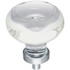 Jeffrey Alexander, Harlow, 1 3/4" Round Clear Knob, Polished Chrome Base