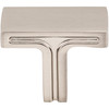 Jeffrey Alexander, Anwick, 1 3/8" Rectangle Knob, Satin Nickel - alternate view