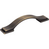 Jeffrey Alexander, Mirada, 3 3/4" (96mm) Curved Pull, Antique Brushed Satin Brass