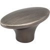 Jeffrey Alexander, Hudson, 1 7/8" Oval Knob, Brushed Pewter