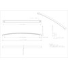 Jeffrey Alexander, Merrick, 12 5/8" (320mm) Curved Pull, Satin Nickel - technical