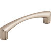 Top Knobs, Nouveau, Hidra 3 3/4" (96mm) Curved Pull, Brushed Satin Nickel - alt view
