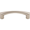 Top Knobs, Nouveau, Hidra 3 3/4" (96mm) Curved Pull, Brushed Satin Nickel