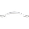 Top Knobs, Dakota, Angle, 3 3/4" (96mm) Curved Pull, Polished Chrome