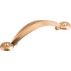 Top Knobs, Dakota, Angle, 3" Curved Pull, Brushed Bronze - alt view