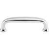 Top Knobs, Dakota, Charlotte, 3" Straight Pull, Polished Chrome