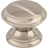 Top Knobs, Dakota, Flat Top, 1 3/8" Round Knob, Brushed Satin Nickel