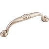 Top Knobs, Asbury, Voss, 3 3/4" (96mm) Curved Pull, Brushed Satin Nickel - alt view