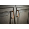 Top Knobs, Asbury, Rue, 3 3/4" (96mm) Straight Pull, Brushed Satin Nickel - installed