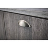 Top Knobs, Asbury, Somerset, 2 1/2" Cup Pull, Brushed Satin Nickel - installed 1