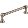 Top Knobs, Edwardian, Grace, 3 3/4" (96mm) Straight Pull, Pewter Antique - alt view