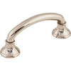 Top Knobs, Edwardian, Lund, 3" Curved Pull, Polished Nickel - alt view