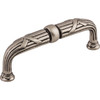 Top Knobs, Edwardian, Ribbon and Reed, 3 3/4" (96mm) Straight Pull, Pewter Antique - alt view