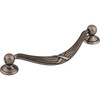 Top Knobs, Edwardian, Ribbon and Reed, 5 1/16" (128mm) Drop Pull, Pewter Antique - alt view