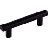 Top Knobs, Lynwood, Hillmont, 3" Bar Pull, Flat Black - Alt View