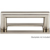 Top Knobs, Lynwood, Kinney, 3" Square Ended Pull, Brushed Satin Nickel - with Backplate