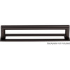 Top Knobs, Lynwood, Kinney, 6 5/16" (160mm) Square Ended Pull, Ash Gray - with Backplate