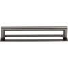 Top Knobs, Lynwood, Kinney, 6 5/16" (160mm) Square Ended Pull, Ash Gray - Alt with Backplate