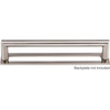 Top Knobs, Lynwood, Kinney, 6 5/16" (160mm) Square Ended Pull, Brushed Satin Nickel - with Backplate
