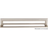 Top Knobs, Lynwood, Kinney, 7 9/16" (192mm) Square Ended Pull, Brushed Satin Nickel - with Backplate