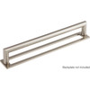 Top Knobs, Lynwood, Kinney, 7 9/16" (192mm) Square Ended Pull, Brushed Satin Nickel - Alt with Backplate