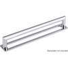 Top Knobs, Lynwood, Kinney, 7 9/16" (192mm) Square Ended Pull, Polished Chrome - Alt with Backplate
