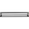 Top Knobs, Lynwood, Kinney, 8 13/16" (224mm) Square Ended Pull, Ash Gray - with Backplate