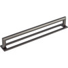 Top Knobs, Lynwood, Kinney, 8 13/16" (224mm) Square Ended Pull, Ash Gray - Alt with Backplate