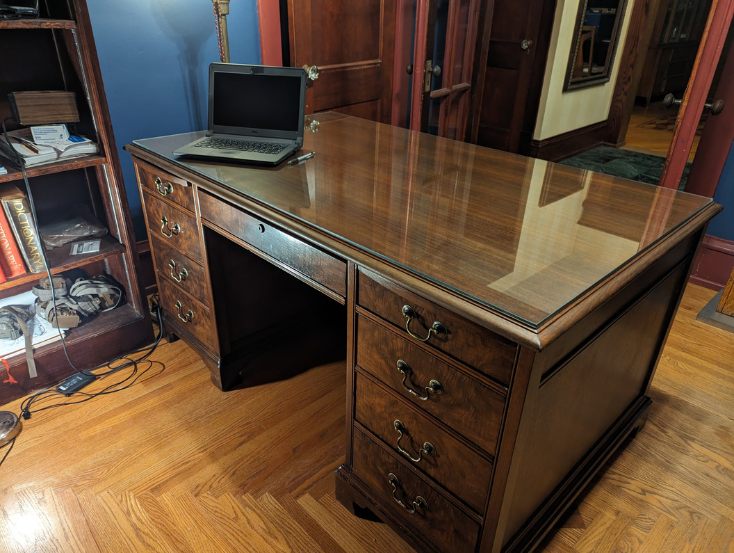 An heirloom desk gets refinished.