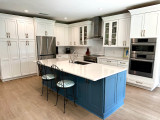 Customer transformation: a pop of blue in the kitchen!