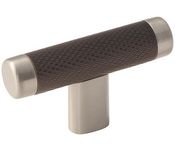 Amerock, Esquire, 2 5/8" Pull Knob, Satin Nickel / Oil Rubbed Bronze