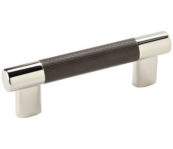 Amerock, Esquire, 3" and 3 3/4" (96mm) Bar Pull, Polished Nickel / Black Bronze
