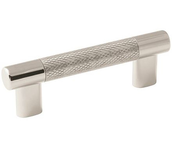 Amerock, Esquire, 3" and 3 3/4" (96mm) Bar Pull, Polished Nickel / Stainless Steel